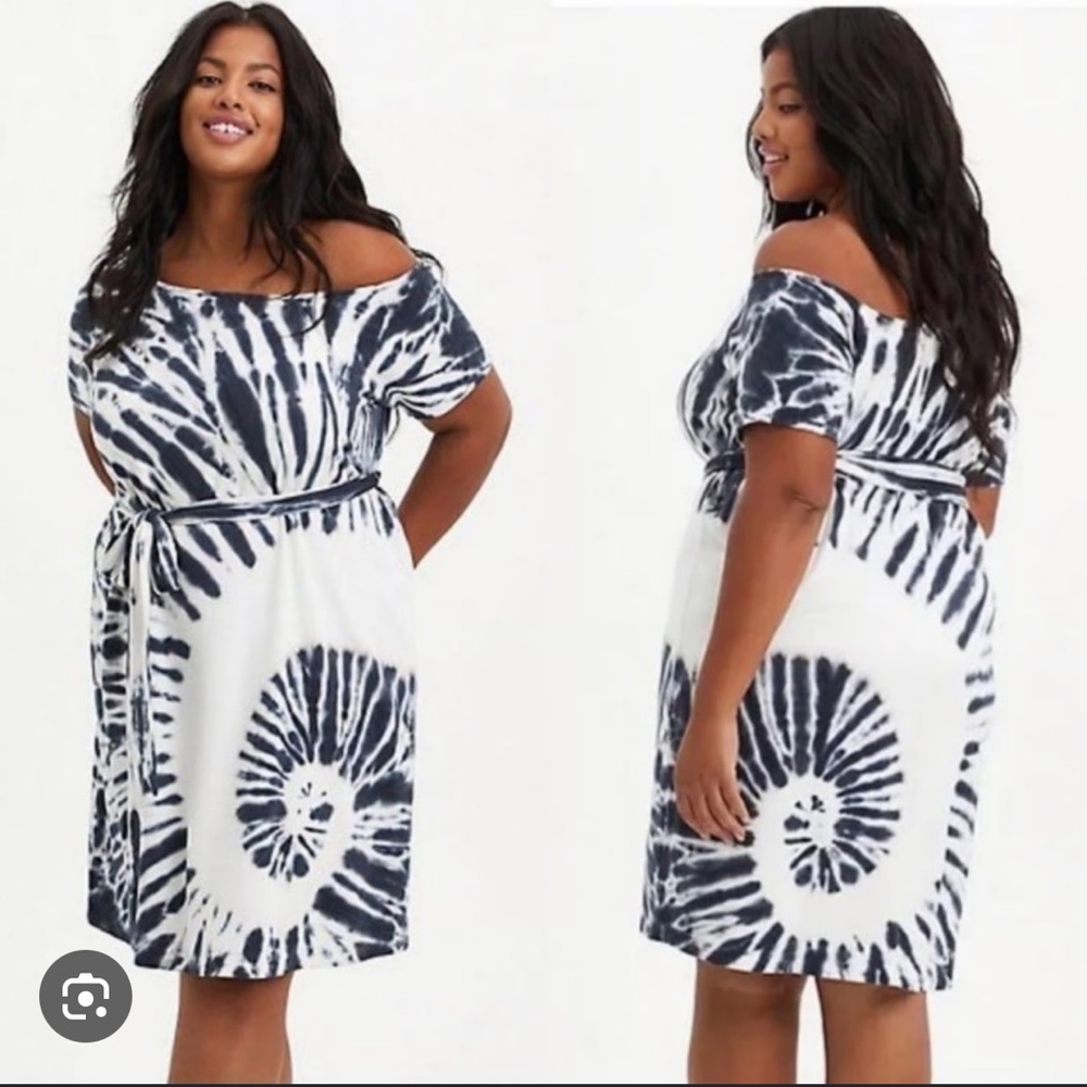 Off the shoulder tie dye dress